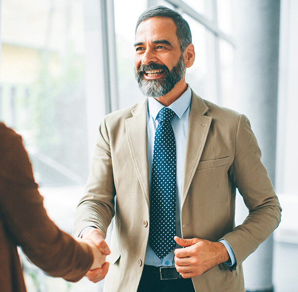 business man shaking hands