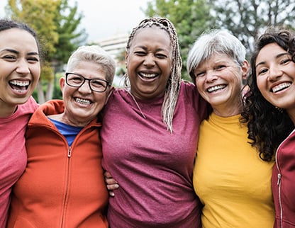 group of happy women